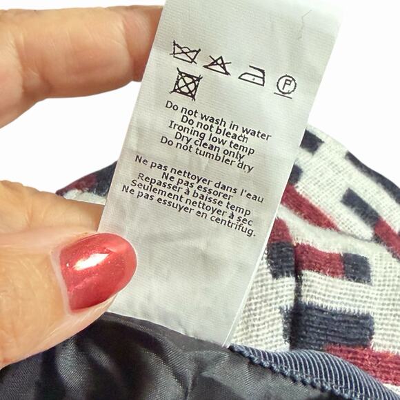 JIL SANDER NAVY PLAID TWEEDY A LINE SKIRT WOOL BLEND MADE IN ITALY SIZE 40 M 8 - Picture 7 of 7